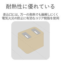 延長コード 電源タップ 2.5m 2ピン 4個口 丸型 ほこりシャッター 黒 AVT-D4-2425BK エレコム 1個