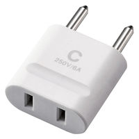 海外用変換プラグ コンセント Cタイプ 1個口 T-HPACWH エレコム 1個