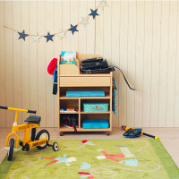 白井産業 ランドキッズ キッズ向けランドセルラック ナチュラル 幅627×奥行293×高さ932mm 1台（直送品）