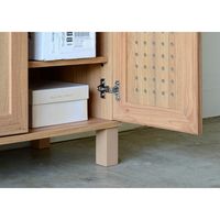 佐藤産業 GENKA ジェンカ シューズボックス ダークナチュラル 幅869×奥行350×高さ935mm GK95-90 1台（直送品）