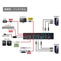 サンワサプライ 4K対応HDMIパソコン自動切替器(2:1) SW-KVM2U3HD 1個（直送品）