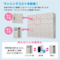 ネットフォース WECC プラスチックロッカー L 1人用 ダイヤル錠 ブルー NF-A-390M-D-11-AW 1台（直送品）