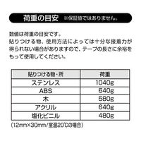 現場のチカラ 超強力両面テープ 多用途 幅12mm×長さ5m ニトムズ 1箱（40巻入）  オリジナル
