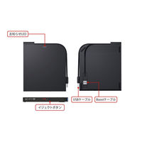 ポータブルDVDドライブ バッファロー USB3.2（Gen1）対応 書込ソフト添付ブラック DVSM-PTV8U3-BKB 5台（直送品）