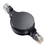 サンワサプライ 自動巻取りLANケーブル(カテゴリ5e) KB-MK15BKN 1個（直送品）