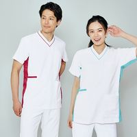 住商モンブラン スクラブ 兼用 半袖 白/ターコイズ 9L MS002-0132 1枚　スクラブ（直送品）