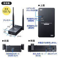 サンワサプライ ワイヤレスHDMIエクステンダー(据え置きタイプ・セットモデル) VGA-EXWHD11 1個（直送品）