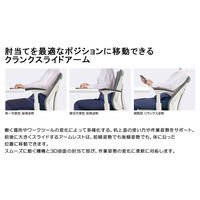 【組立設置込】コクヨ ウィザード４ ローバック T型肘 ランバー付 ナイロンキャスター C06-B112CW-BKG4E31 1脚（直送品）