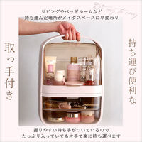 ホームテイスト 中身が見やすいコスメボックス【Ravis-ラヴィス-】 CB-2DW ホワイト1個（直送品）