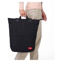 アイメディア エコバッグ リュック型 16L コンパクトにたためる買い物バッグ ブラック 330701 1個（直送品）