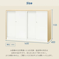 ネットフォース イーセンブリー 引戸書庫3段 カウンター EA-8040-3H2-2CT-WHWN 1セット（直送品）