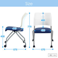 ネットフォース GOOLOO フリーアドレスデスクチェアセット 8人用 GFA-2412H-S4-WH-BK 1セット(9点入)（直送品）