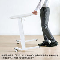 【アウトレット】サンワサプライ ガス昇降デスク 幅900×奥行600×高さ683～1070mm 薄い木目×ホワイト ERD-G9060LM 1台（直送品）