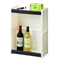 天馬 収納ラック ルームラック プロフィックス PROFIX MSサイズ キッチンラック 組み合わせ ブラウン 224275 1個（直送品）