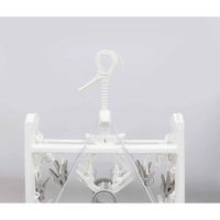 東和産業 洗濯ハンガー 42ピンチ カモイにも干せる角ハンガー 洗濯物干し ピンチハンガー 鴨居 ハンガー 346396 1個