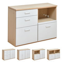 B.Bファニシング AFFOGATO 2列 オープン引出 開き戸 幅1200×奥行400×高さ900mm AFCH0098KRCNT 1台（直送品）