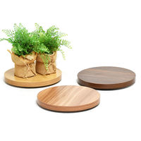 B.Bファニシング ラウンド プランターベース 幅300×奥行300×高さ37mm ブラウン ONPT0106MEBRN 1台（直送品）