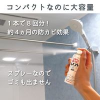 お風呂の防カビムエンダー 浴室まるごと カビ予防 スプレー 40プッシュ 無香料 40ml 1個 KINCHO キンチョー