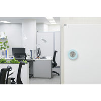 タニタ 温湿度計 時計 温度 湿度 デジタル 卓上 マグネット ライトブルー TT-585-BL 5個