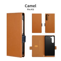Galaxy S23 SC-51D/SCG19 薄型・軽量PUレザー手帳ケース 「Twoal W」 キャメル（直送品）