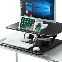 サンワサプライ エルゴノミクスリフトアップデスク MR-ERGST2BK 幅680×奥行734×高さ170～430mm 1台（直送品）