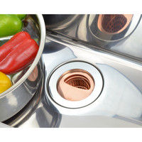 カクダイ ガオナ 流し用排水交換セット 8センチ用 抗菌 銅 カバー ゴミ受け 賃貸 ミニキッチン GA-PB046 1個（直送品）