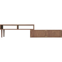 佐藤産業 FREX（フレックス）ローボード 幅1050～1900×奥行398×高さ400mm FX40-105RL BR 1台（直送品）