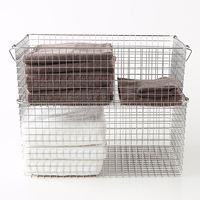 【まとめ買いセット】無印良品 ステンレスワイヤーバスケット7 約幅51×奥行37×高さ24cm 4個 良品計画