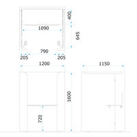 藤沢工業 TOKIO パーソナルブース 幅1200×奥行1150×高さ1600mm イエロー LDP-BTA-1212 YE 1台（取寄品）
