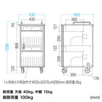 サンワサプライ タブレット収納保管庫 22台収納収納(省スペース) CAI-CAB57 1台（直送品）