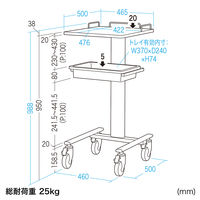 サンワサプライ ナースカート RAC-HP17 1個（直送品）