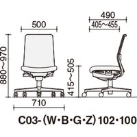 【組立設置込】コクヨ モネット 背メッシュ 肘無 ランバー付 背座ツートン ウレタンキャスター ソフトベージュ×ダークグレージュ 1脚（直送品）