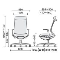 【組立設置込】コクヨ ミトラ2 メッシュ アディショナルバック ランバー無 L字肘 黒脚 ナイロンキャスター 白灰×アッシュピンク １脚（直送品）