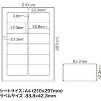 サンワサプライ インクジェットプリンタ用宛名ラベル JP-TA10AN 1個