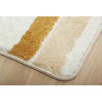 イケヒコ ふわっとストライプ バスマット 500×750mm ベージュ 1300840020501 1枚（直送品）