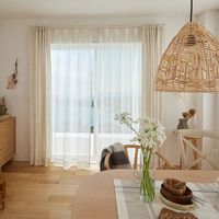 スミノエ コルネ セミオーダー レースカーテン ランネル 2300×2290mm ライトベージュ １セット(2枚入)（直送品）