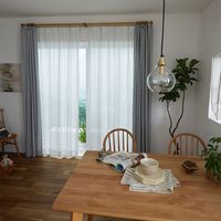 スミノエ コルネ セミオーダー レースカーテン コノピ 2300×2440mm ブルー １セット(2枚入)（直送品）