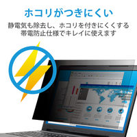 プライバシーフィルター 12.5W型 のぞき見防止 抗菌 ブルーライトカット EF-PFK125W エレコム 1個（直送品）
