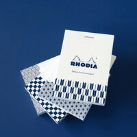 RHODIA ロディア メモ帳 Kissho Monyo No.11 (A7) 80枚 5mm方眼罫 撥水カバー ミシン目入 青海波 1冊（直送品）