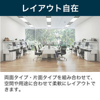 【軒先渡し】ITOKI イトーキ サリダYFSデスク 片面タイプ 2連 棚付き 幅2400×奥行620×高さ1400mm ホワイト 1台（直送品）