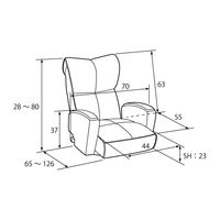 宮武製作所　肘付本革座椅子-風雅-　ブラウン　（直送品）