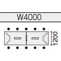【組立設置込】コクヨ WT-400 抗菌 角形 コンセント 幅4000×奥行1200mm W40-KP4012CV-6AW51 1台（直送品）