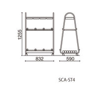 【組立設置込】コクヨ ホワイトボード収納ワゴン キャリオ トレー付 幅832×奥行590×高さ1255mm SCA-ST4-E12H1 1台（直送品）