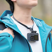 GoPro 用 アクセサリー ネックレス式マウント 上下調整可能 落下防止 ブラック AC-MBNE01BK エレコム 1個