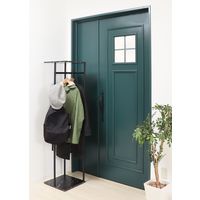 【軒先渡し】ヤマソロ オーア 大理石柄コーナーハンガー 幅380×奥行380×高さ1500mm ブラック 76-190 1台（直送品）