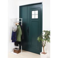 【軒先渡し】ヤマソロ オーア 大理石柄コーナーハンガー 幅380×奥行380×高さ1500mm ホワイト 76-191 1台（直送品）