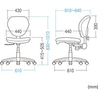 サンワサプライ オフィスチェア(ブルー)SNC-T162BL 1脚 背もたれロッキング・スイング機能 ウレタン布張り事務椅子 ナイロンキャスター（直送品）