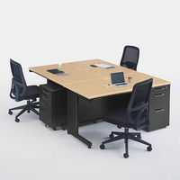 プラス フラットラインデスク 片袖机 幅1200×奥行700×高さ700mm 天板：メープル/脚：ダークエルグレー 1台（取寄品）