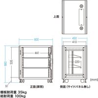 サンワサプライ 小型19インチマウントボックス(12U D450) CP-SVCBOX4BK 1台（直送品）