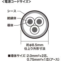 延長コード 電源タップ 2m 3P（ピン） 4個口 マグネット ブラック TAP-KS4-2BK サンワサプライ 1個（直送品）